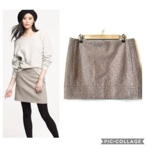 J Crew Beige Wool Mini Skirt